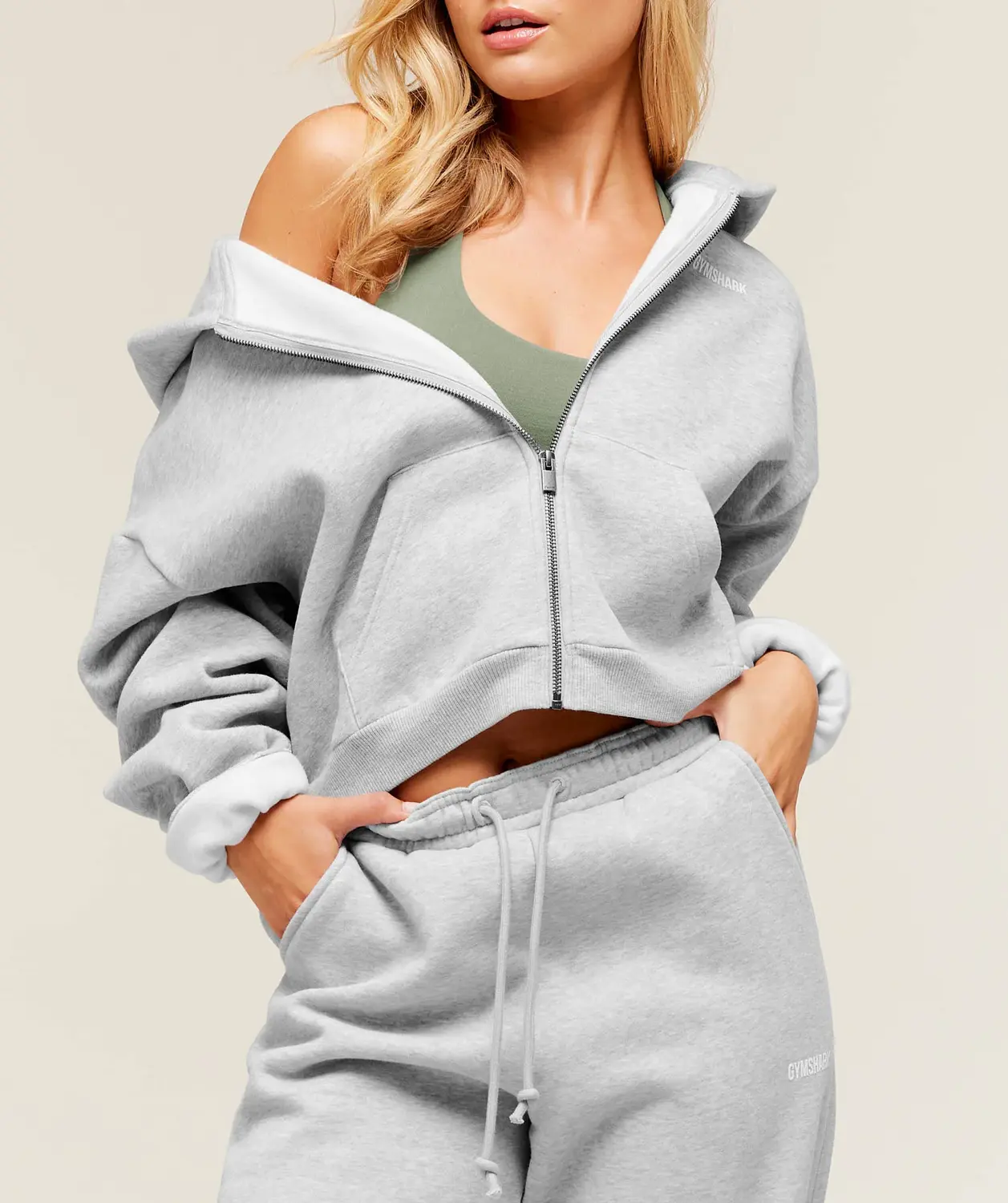 Cosy Luxe Zip Through Hoodie Oversized Fit - Image 4