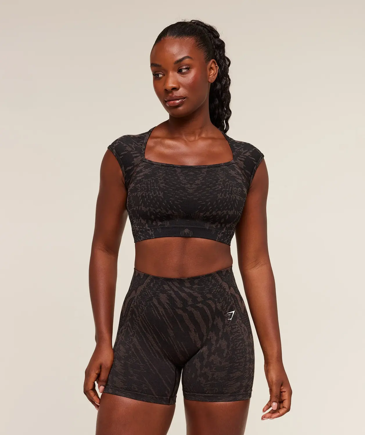 Adapt Houndstooth Midi Top