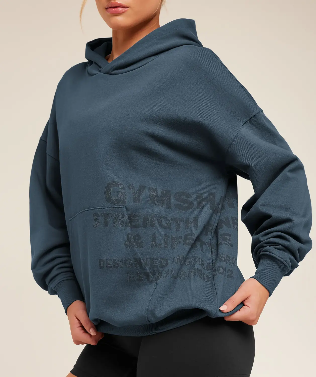 Stacked Graphic Hoodie Oversized Fit - Image 5