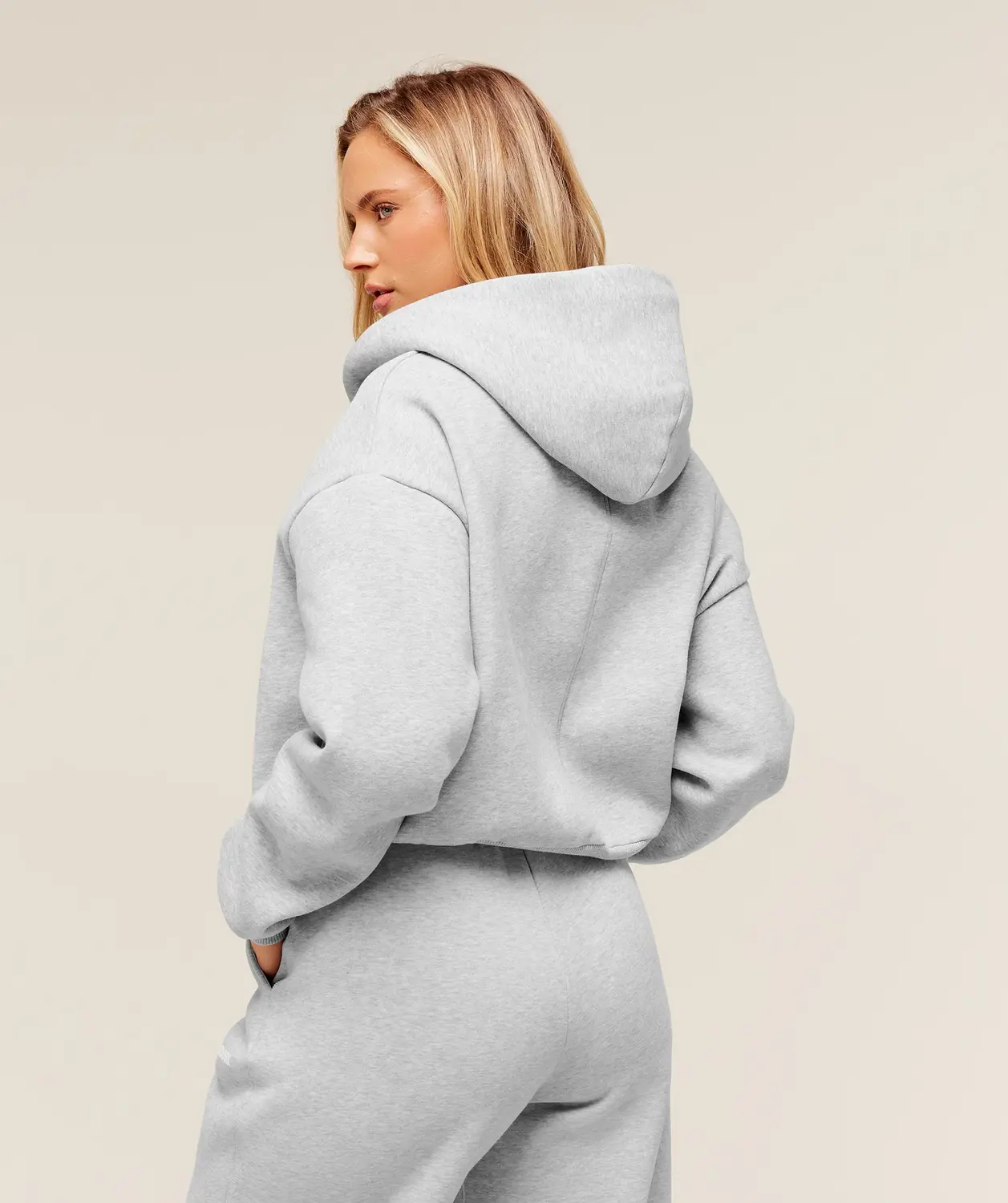Cosy Luxe Zip Through Hoodie Oversized Fit - Image 3