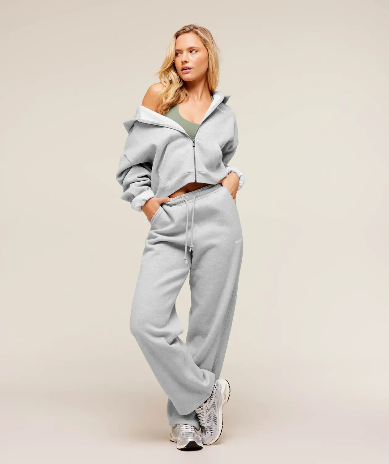 Cosy Luxe Zip Through Hoodie Oversized Fit - Image 5