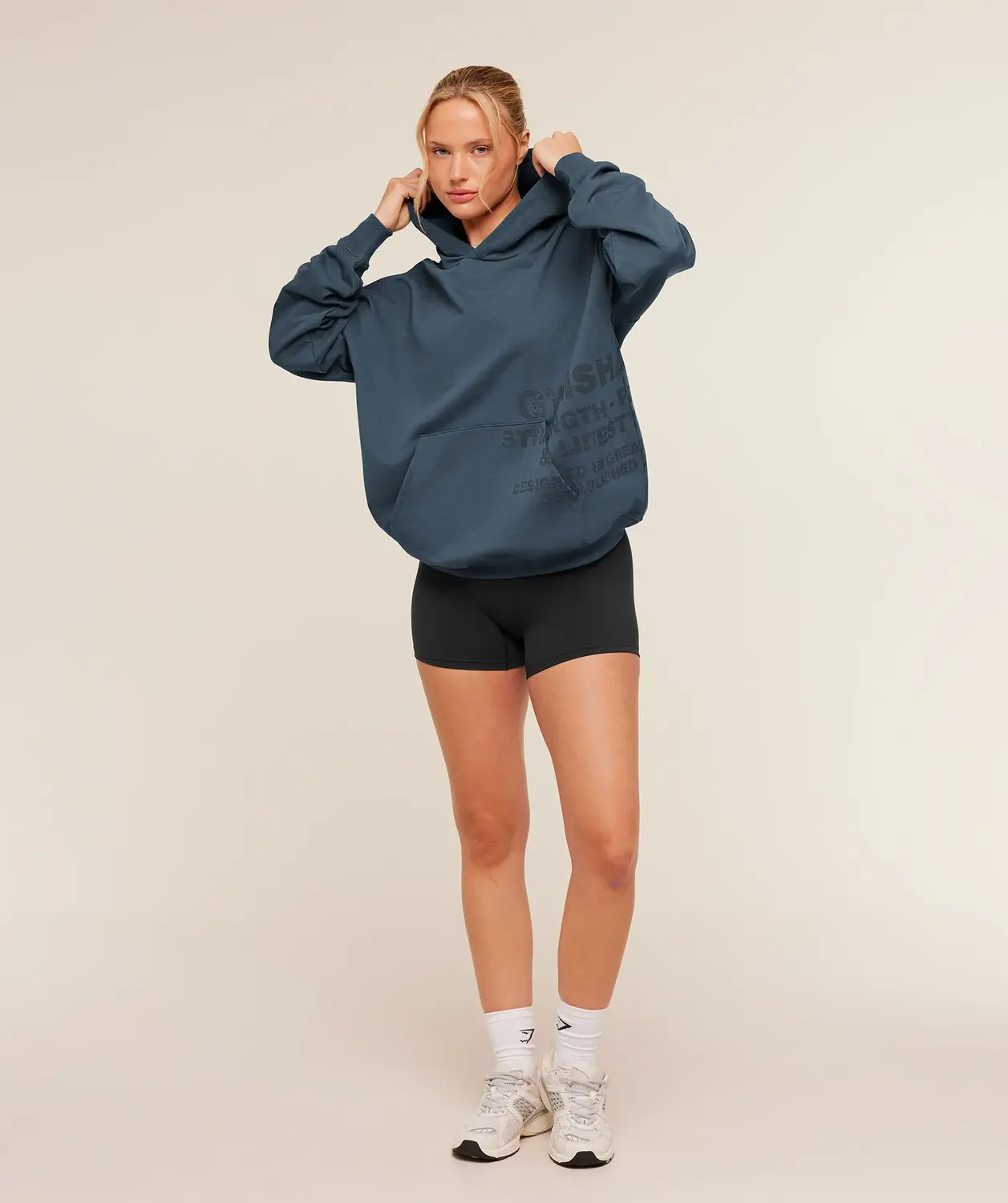 Stacked Graphic Hoodie Oversized Fit - Image 4